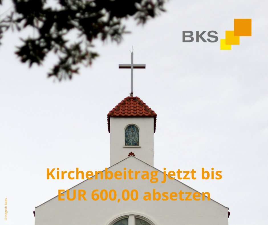 Du betrachtest gerade Kirchenbeitrag jetzt bis EUR 600,00 absetzen