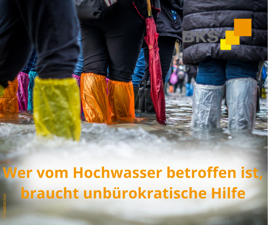 Mehr über den Artikel erfahren Wer vom Hochwasser betroffen ist, braucht unbürokratische Hilfe