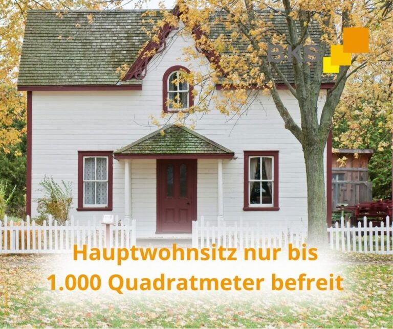 Mehr über den Artikel erfahren Hauptwohnsitz nur bis 1.000 Quadratmeter befreit