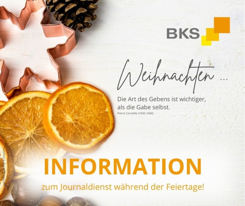 INFORMATION zum Journaldienst während der Feiertage!