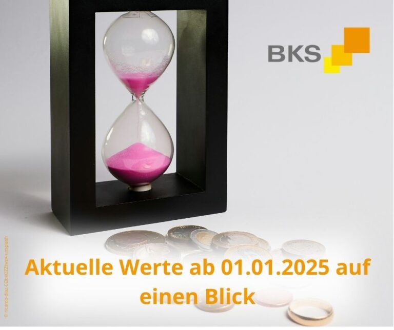 Mehr über den Artikel erfahren Aktuelle Werte ab 01.01.2025 auf einen Blick